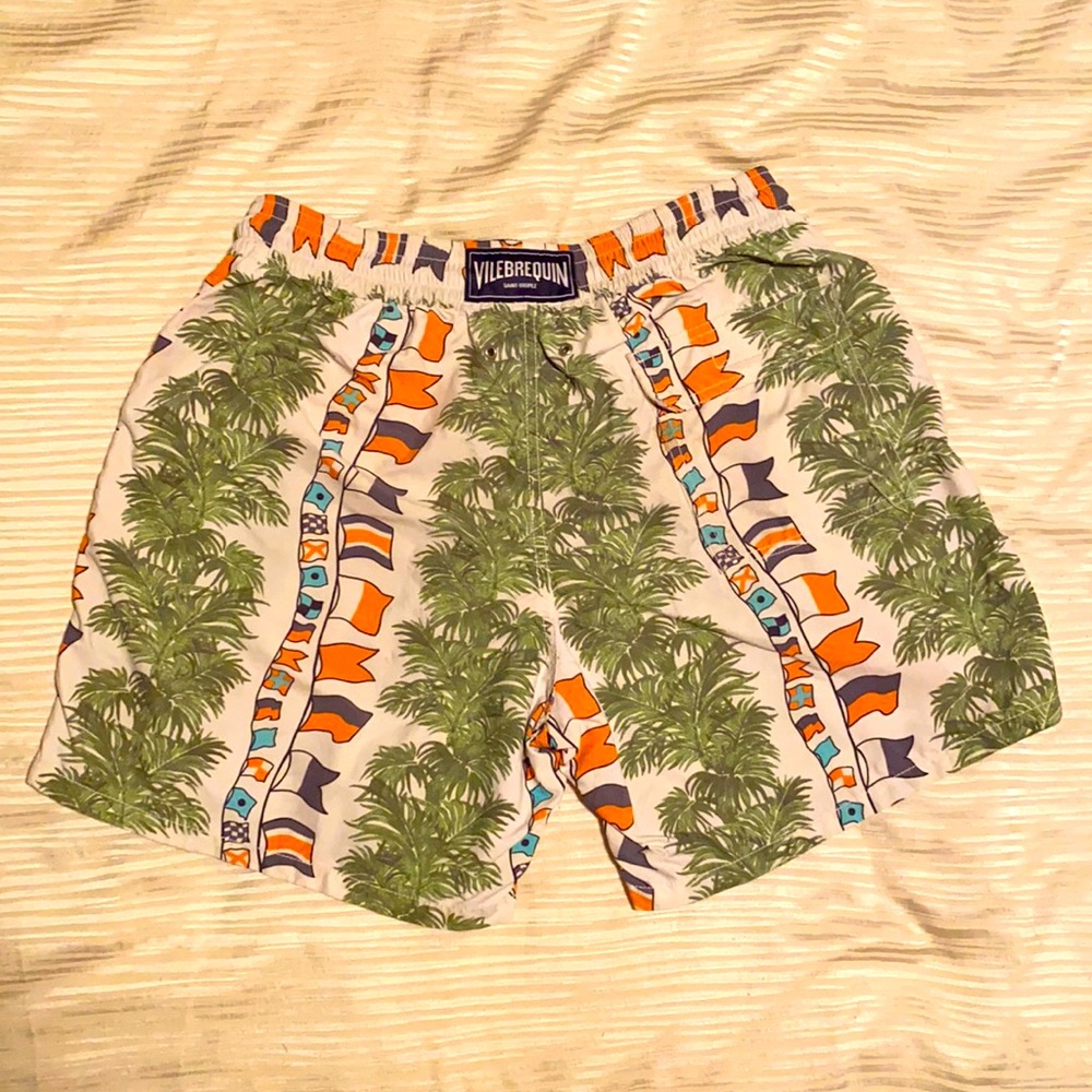 Vilebrequin Swimsuit Flags & Palm Trees Size L - Picture 2 of 3